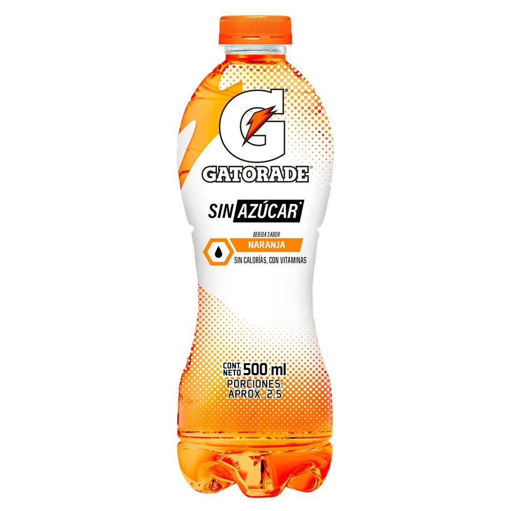 BEBIDA GATORADE SIN AZUCAR NARANJA X500