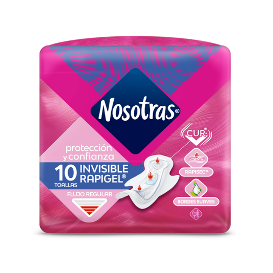 TOALLAS HIGIENICAS NOSOTRAS INVISIBLE RAPIGEL X10